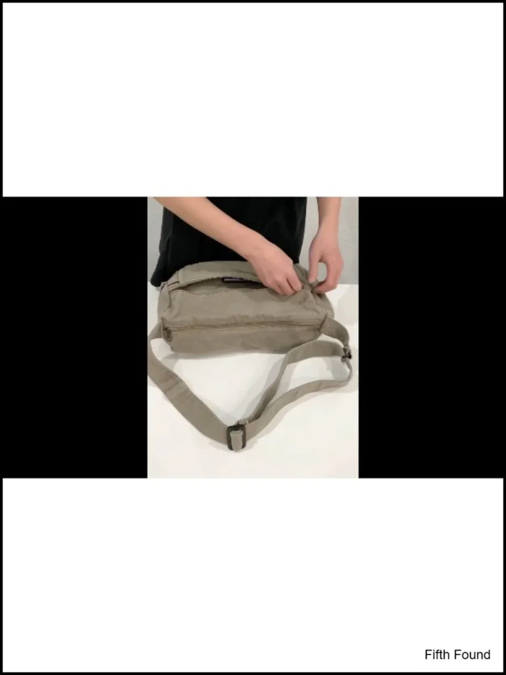 Canvas Shoulder Bag Multiple Pockets Crossbody Satchel
